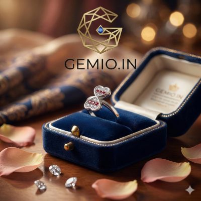 Silver-Toned Double Heart Promise Ring with Red & White American Diamonds (CZ) | Romantic Gift for Her